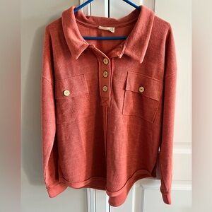 New In Orange Sweater- Gently Worn Medium